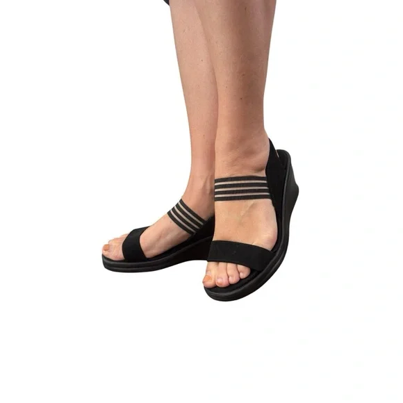 Skechers Memory Foam Wedge Sandals. Worn once! - Picture 8 of 10